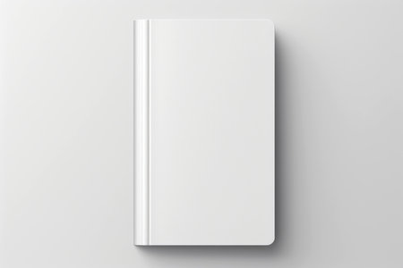 blank white book cover for mockup. isolated background . Generative AI.の素材