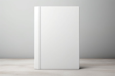 blank white book cover for mockup. isolated background . Generative AI.の素材