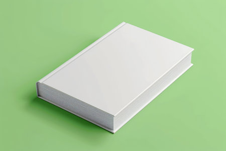 blank white book cover for mockup. isolated background . Generative AI.の素材