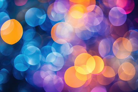 abstract bokeh lights on dark background,. generative ai.の素材