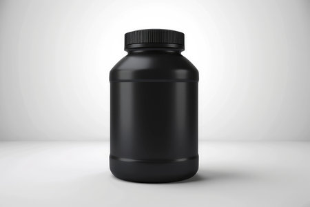 Protein supplement jar mockup for mockup and branding, AI generative.の素材