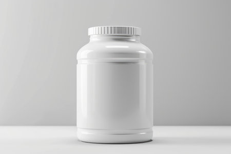 Protein supplement jar mockup for mockup and branding, AI generative.の素材
