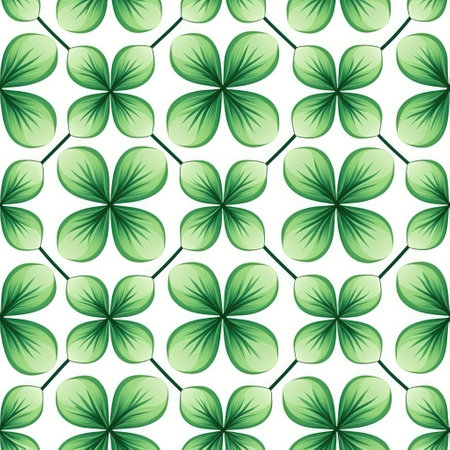Seamles, Happy St Patrick's Day Background Holiday Illustration. Green Saint Patrick Generative AI design.の素材