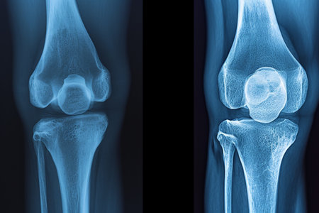 X ray CT Scan Knee Joint with knee pain Generative AI.の素材