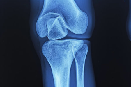 X ray CT Scan Knee Joint with knee pain Generative AI.の素材