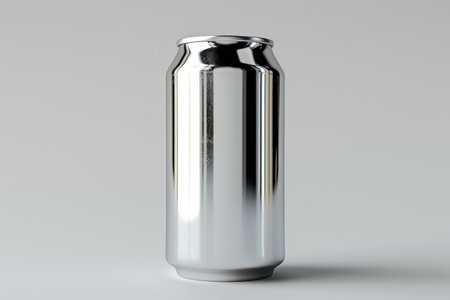 aluminum can mockup on white backgroud. Generative AI.の素材
