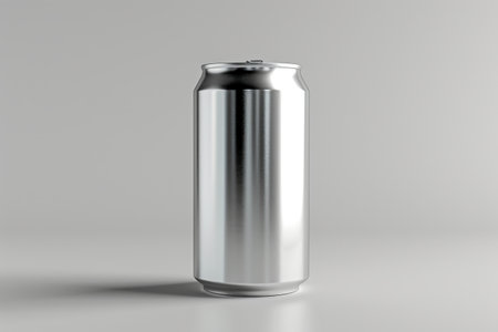 Aluminum soda can mockup on white background. 3d renderingの素材