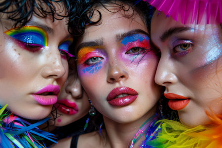 Generative AI of colorful and beautiful drag queen. LGTBQ concept..の素材