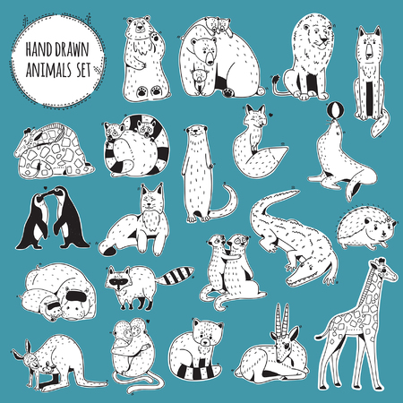 Animal vector illustration set.のイラスト素材