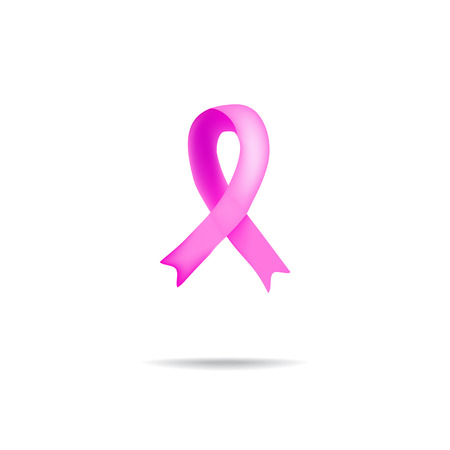 Ribbon Breast Cancer. Vector illustration on isolated background.のイラスト素材