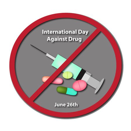 International day against drug abuse.のイラスト素材