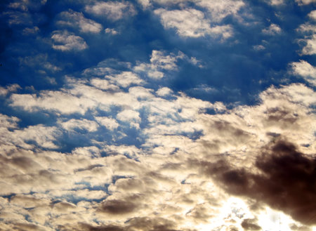Sky. The combination of clear blue sky and thunderous
