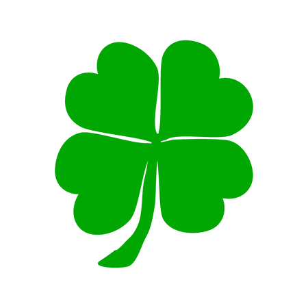 Four leaf clover. St.Patricks Day. Vector illustration on isolated background.のイラスト素材