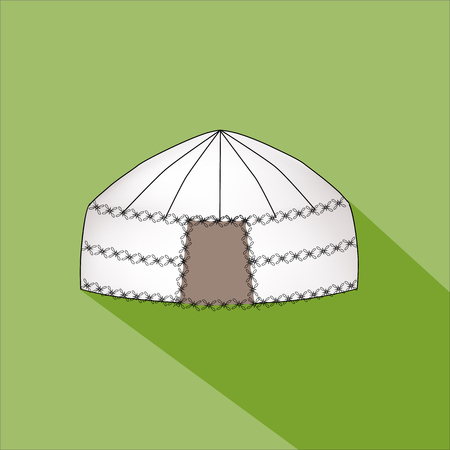Yurt of nomads. Home house Vector Illustrationのイラスト素材