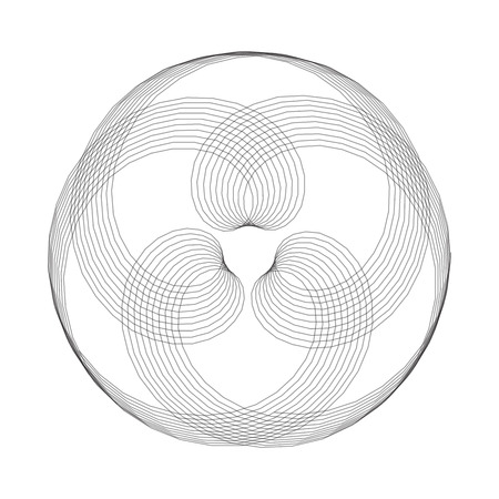 Mandala, optical illusion, pattern, circular geometric pattern, spirogram. Oriental pattern. Vector illustration on isolated background.のイラスト素材