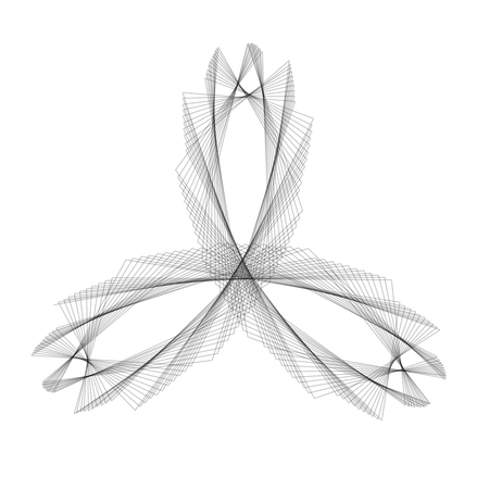 Mandala, optical illusion, pattern, circular geometric pattern, spirogram. Oriental pattern. Vector illustration on isolated background.のイラスト素材
