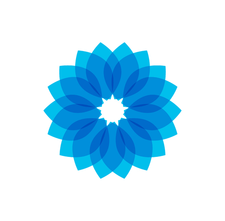 Blue circular pattern. Vector illustration on isolated backgroundのイラスト素材