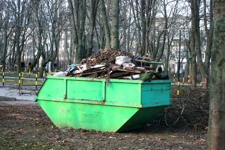 Large container of trash. Bunker, trash can.の写真素材