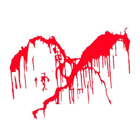 A spot of blood. Stains blood splatter. Vector illustration on isolated background.のイラスト素材