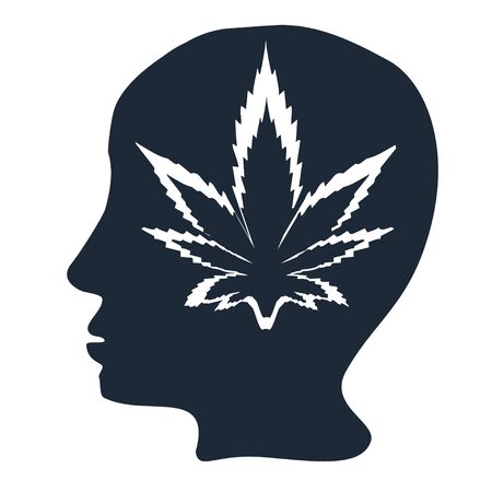 Marijuana icons cbd. Cannabinoid . Marijuana leaf oil. Hemp oil. Vector illustration on isolated background.のイラスト素材