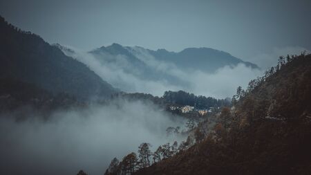 The whole area is covered by clouds and make stunning sceneryの写真素材
