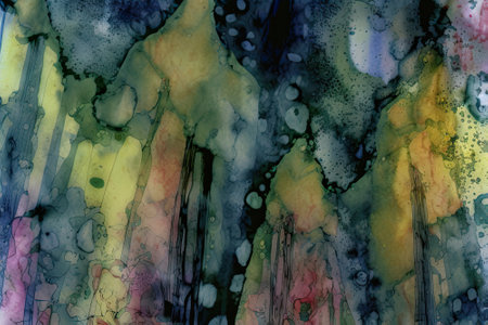Abstract watercolor background. Hand-drawn illustration. Alcohol ink.の素材