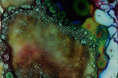 Abstract multicolored watercolor background. Hand-drawn illustration.の素材