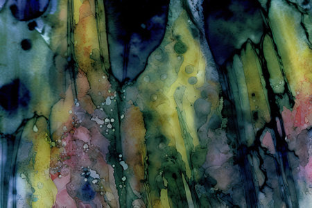 Abstract watercolor background. Hand-painted background. SELF MADE.の素材