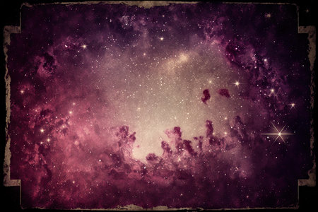 Star field in space a nebulae and a gas congestion.の素材