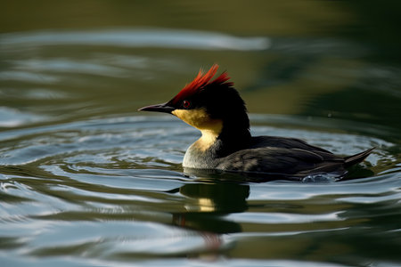 Red-crested merganser (Bucephala rufescens)の素材