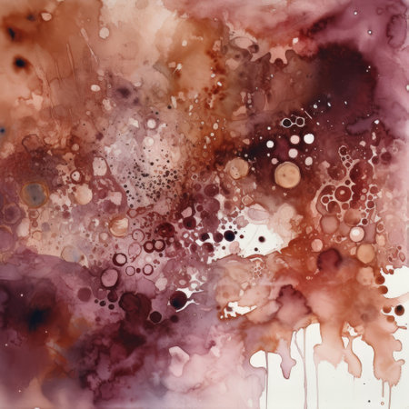 Abstract watercolor background with spots and splashes. Hand-drawn illustration.の素材