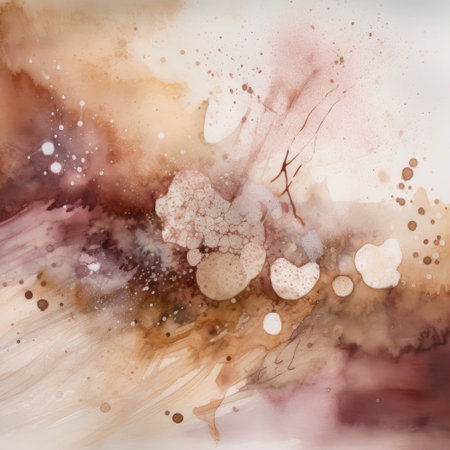 Abstract watercolor background with spots and splashes. Digital art painting.の素材