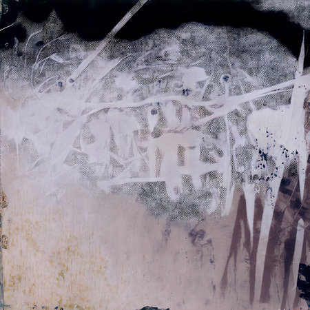 Abstract grunge background. Old paper texture with some damage on itの素材