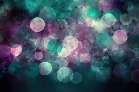 abstract background bokeh circles for Christmas and New Year holidaysの素材