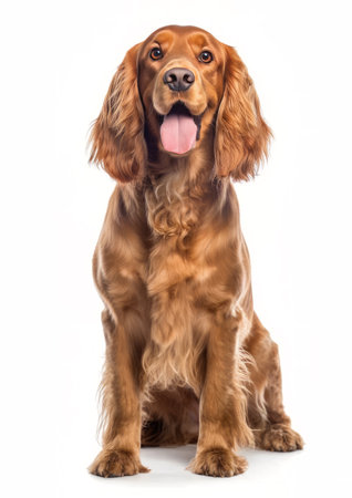 Cocker Spaniel dog isolated on a white background. Studio shot.の素材