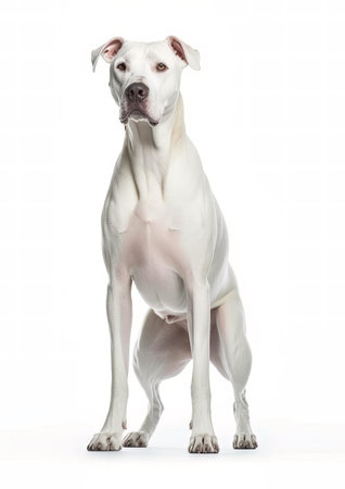 Dogo Argentino, isolated on a white background.の素材