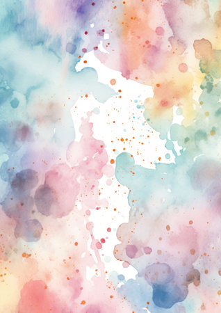 Abstract watercolor background. Colorful artistic background. Hand-drawn illustration.の素材