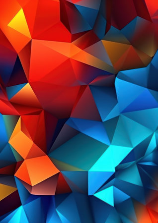 Abstract polygonal background. Colorful low poly design. Vector illustration.の素材