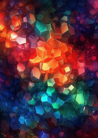 abstract colorful background with broken glass effect. 3d render illustrationの素材