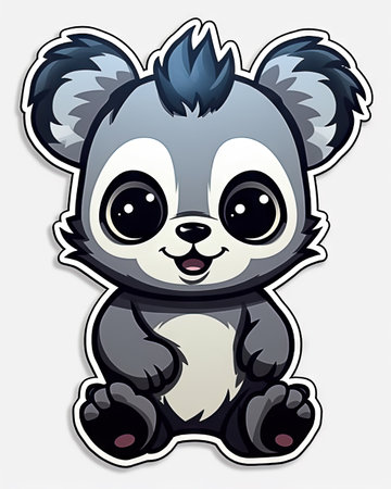 Cute cartoon koala. Vector illustration of a cute koala.の素材
