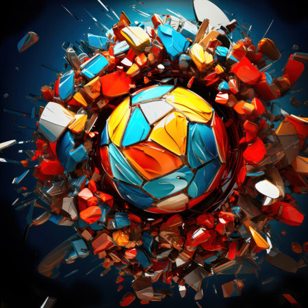 3d illustration of abstract geometric composition,digital artwork for creative graphic designの素材