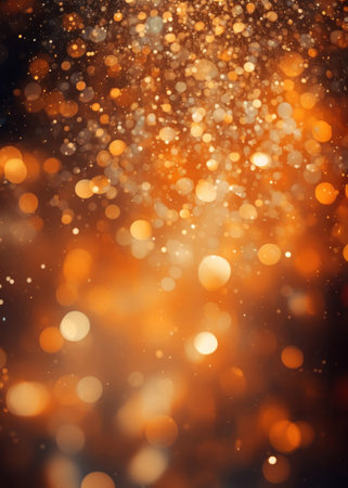 Abstract gold bokeh background. Christmas and New Year concept.の素材