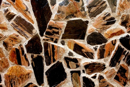 pattern of decorate slate stone wall backgroundの写真素材