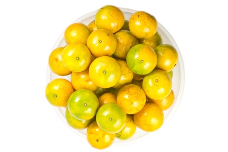 Group of orange in dishの写真素材