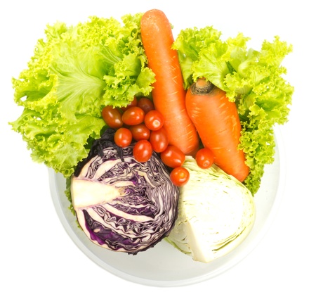 fresh vegetables in bowlの写真素材