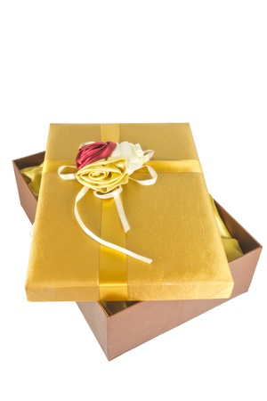 luxury gold give boxの写真素材