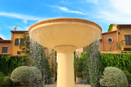 Big fountain in the parkの写真素材