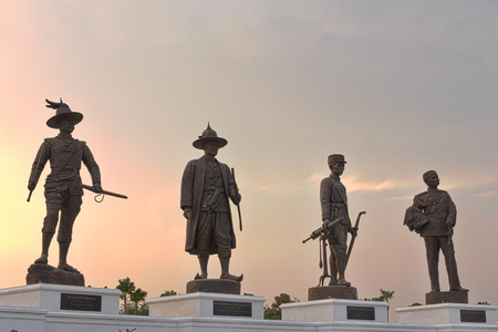 HUA HIN, THAILAND-APRIL 22 : People travel in Rajabhakti Park on APRIL 22, 2016 in HUA HIN, Prachuap Khiri Khan Province, THAILAND. Rajabhakti Park is a historically themed park honouring past Thai kings from the Sukhothai period to the current royal housのeditorial素材