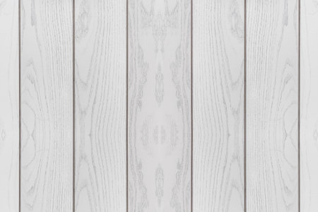 Detail white wood board texture, image is horizontal abstract pattern background.の写真素材