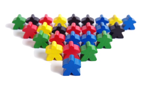 wooden game figuresの写真素材